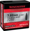 Winchester WB762M147X 147gr FMJ Boat Tail Centerfire Rifle Bullets (100-Count)