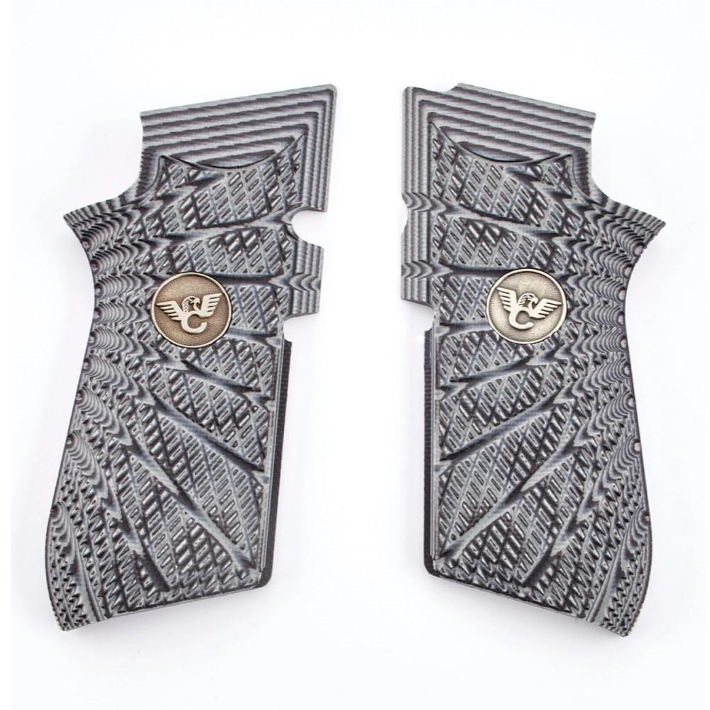 Wilson Combat 853GB EDC X9 Grips Aggressive Starburst Grey/Black G-10