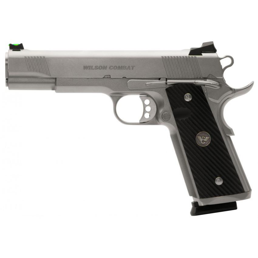 Wilson Combat CQB Elite Full-Size Handgun .45 Auto 8rd Magazines (2) 5" Barrel Stainless Glass Bead Blast .45 ACP