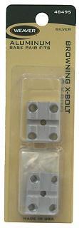 Weaver Mounts 48495 Top Mount Base Set Silver Aluminum for Browning X-Bolt