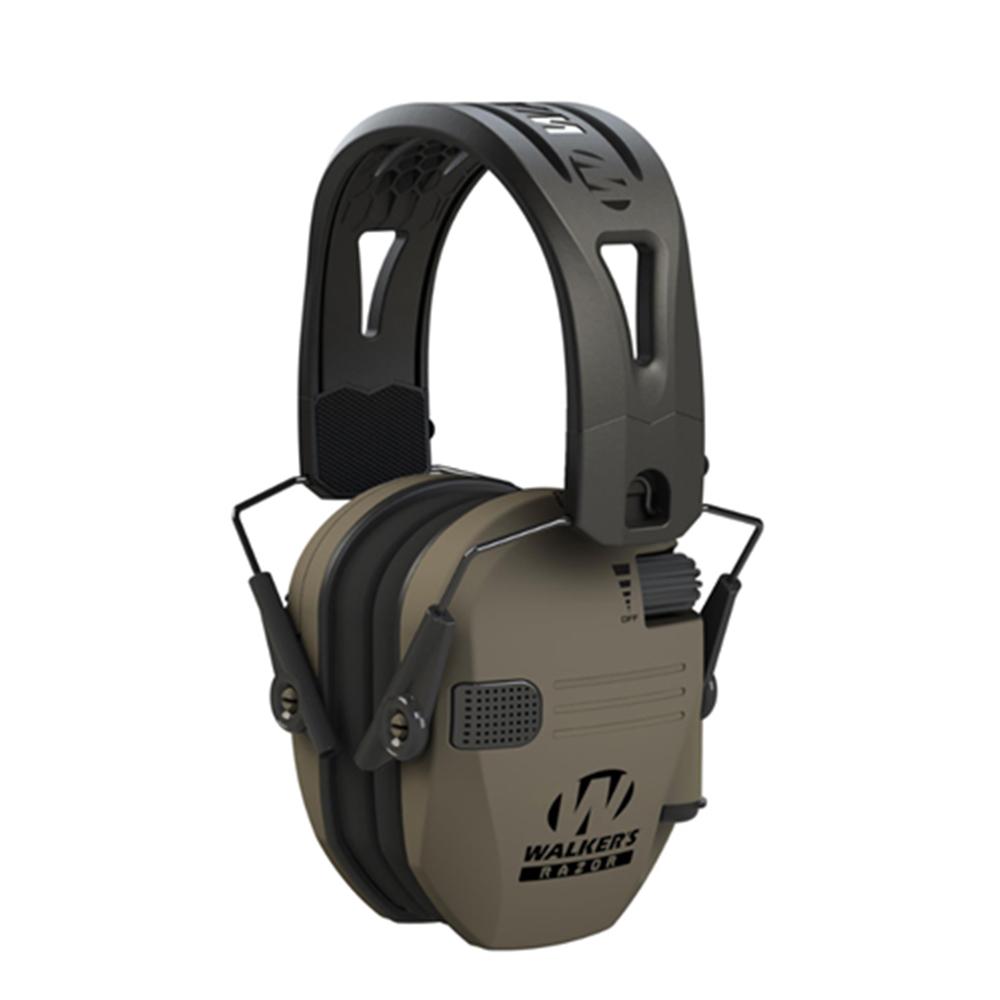 Walker's Razor Tacti-Grip Ear Muffs -FDE 23NRR