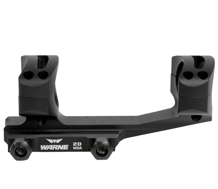 Warne Tactical LR-SKEL Long-Range MSR Precision Mount 30mm Black 20 MOA Scope Ring