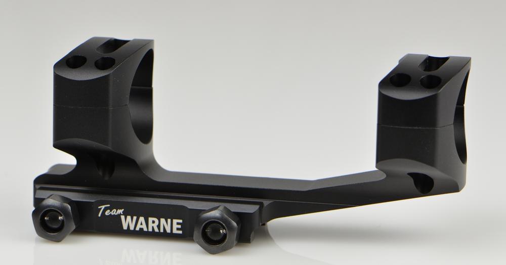 Warne Tactical Gen 2 X-SKEL Extended Cantilevered MSR Mount 1" Black ZERO MOA Scope Ring