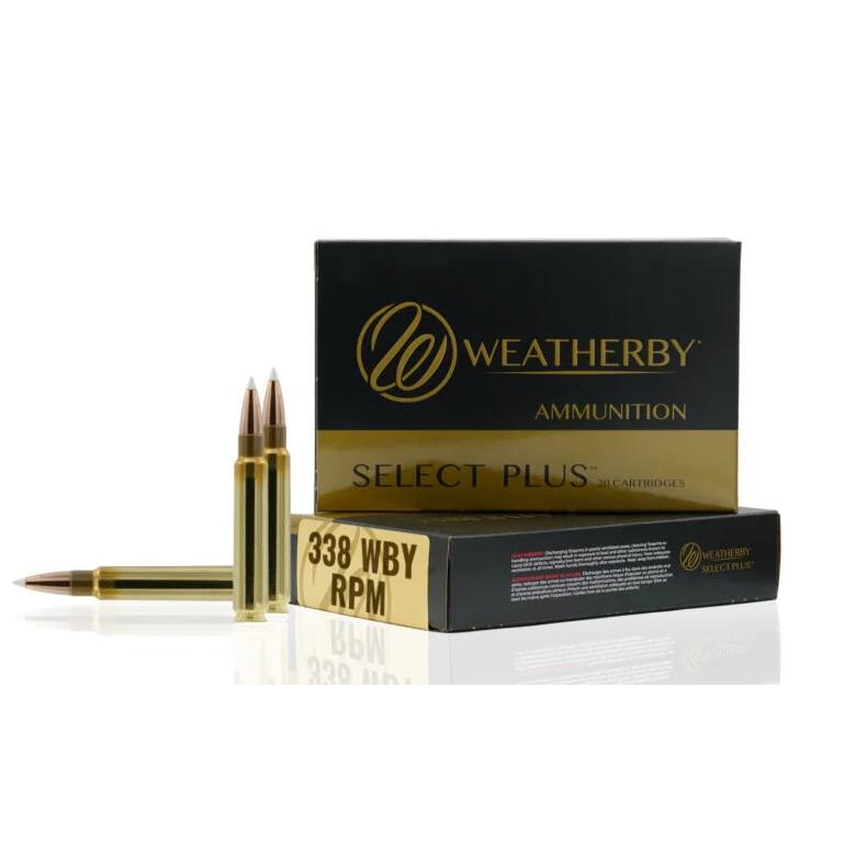 Weatherby Select Plus Barnes TTSX Rifle Ammunition .338 WBY RPM 185gr PT 3100 fps 20/ct 338 Weatherby RPM
