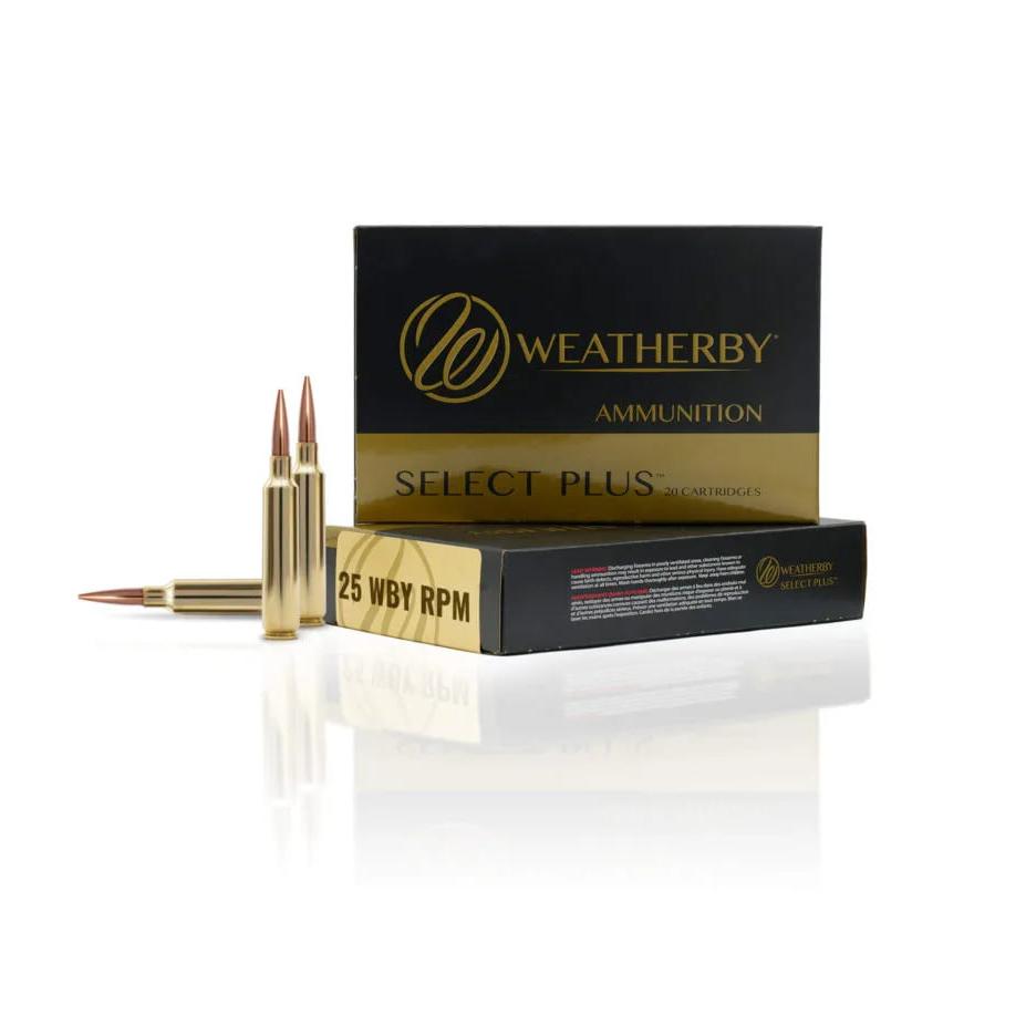 Weatherby Select Plus Berger Elite Hunter Rifle Ammunition 25 Wby RPM 133gr PT 3150 fps 20/ct 25 Weatherby RPM