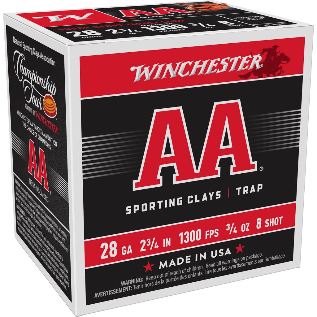 Winchester AMMO AA Super Sport 28Ga 2.75in 25rd/Box Shotshell AASC288 - Winchester - 28 GAUGE