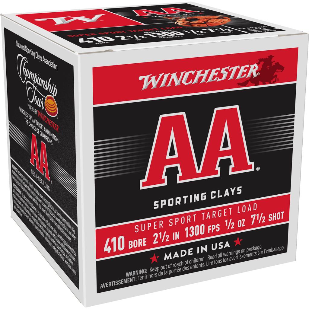 Winchester AASC417 410 Gauge 2.5 in 1/2 oz 1300 fps 7.5 Shot 25 Rounds - Winchester - LEAD