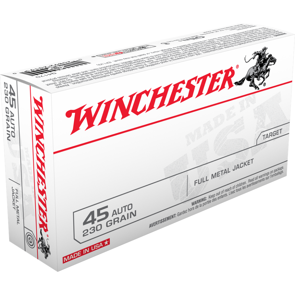 Winchester USA Handgun Ammunition .45 ACP 230 gr FMJ-img-0