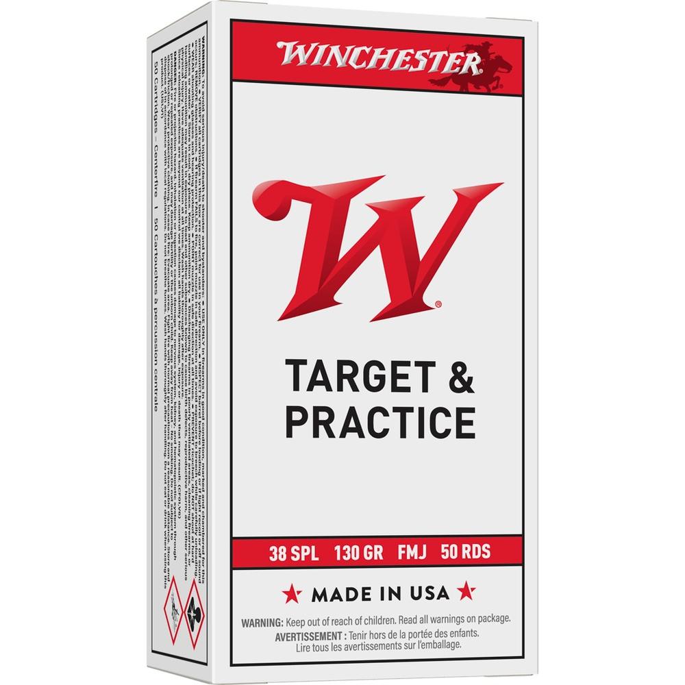 Winchester USA Handgun Ammunition .38 Spl 130 gr FMJ 50/ct .38 Special