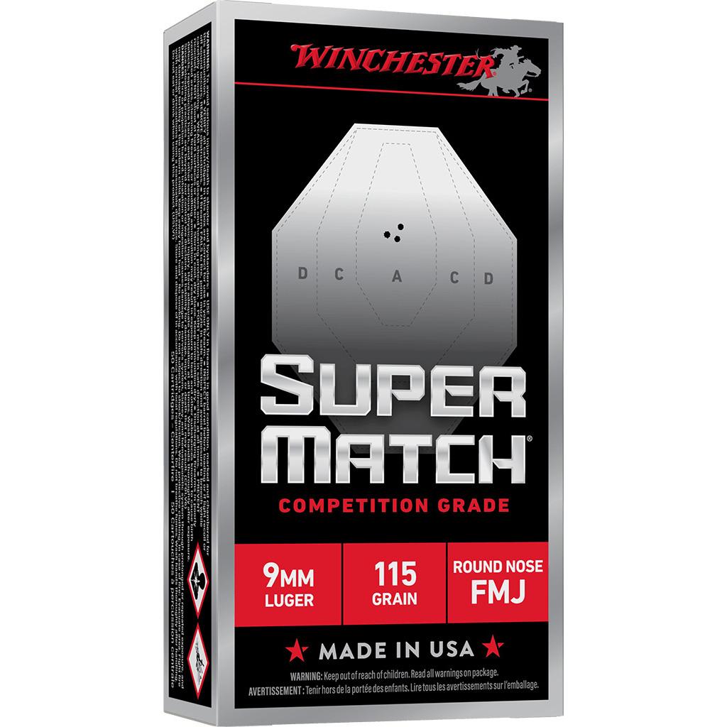 Winchester Super Match 9mm 115 Grain Round Nose 50-Round Box - image 3 of 5