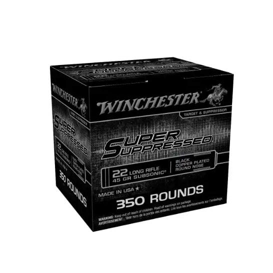 Winchester .22 LR 45gr SUBSONIC Brass – 350rd