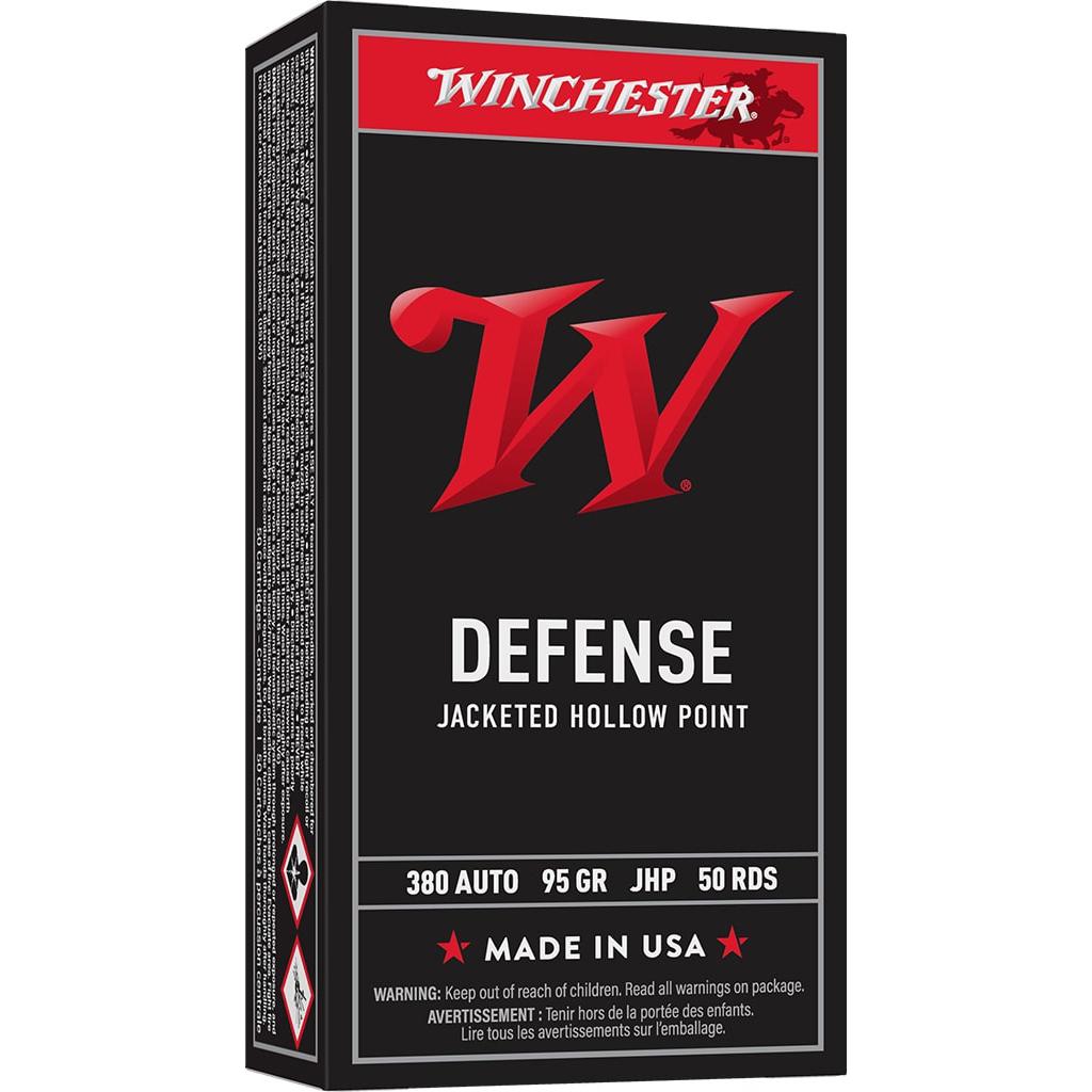 Winchester Ammo USA380JHP USA Defense 380 ACP 95 gr Jacketed Hollow Point (JHP) 20 Per Box/ 10 Cs