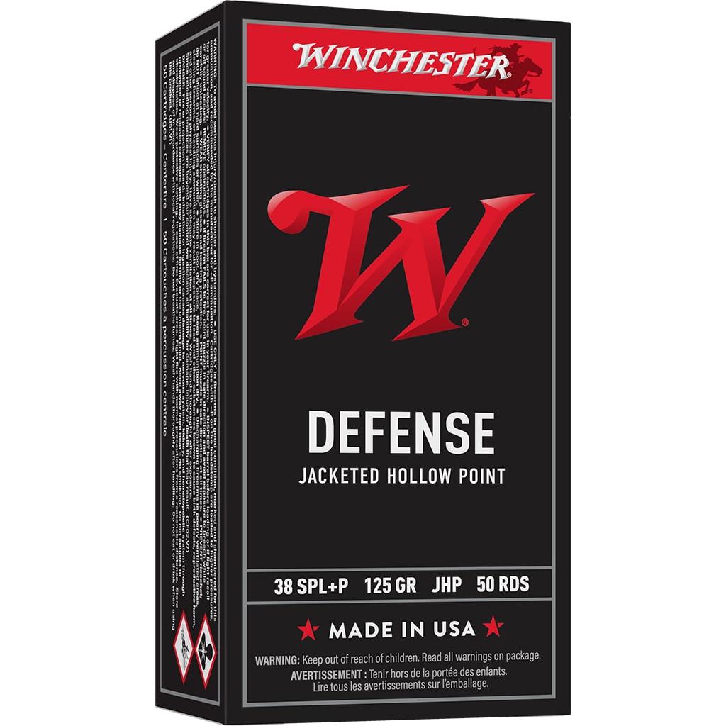 Winchester Ammo USA38JHP USA Defense 38 Special +P 125 gr Jacketed Hollow Point (JHP) 50 Per Box/ 10 Cs