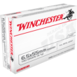 Winchester USA White Box 6.5x55 Swedish FMJ 140 Grain 20-Round Box