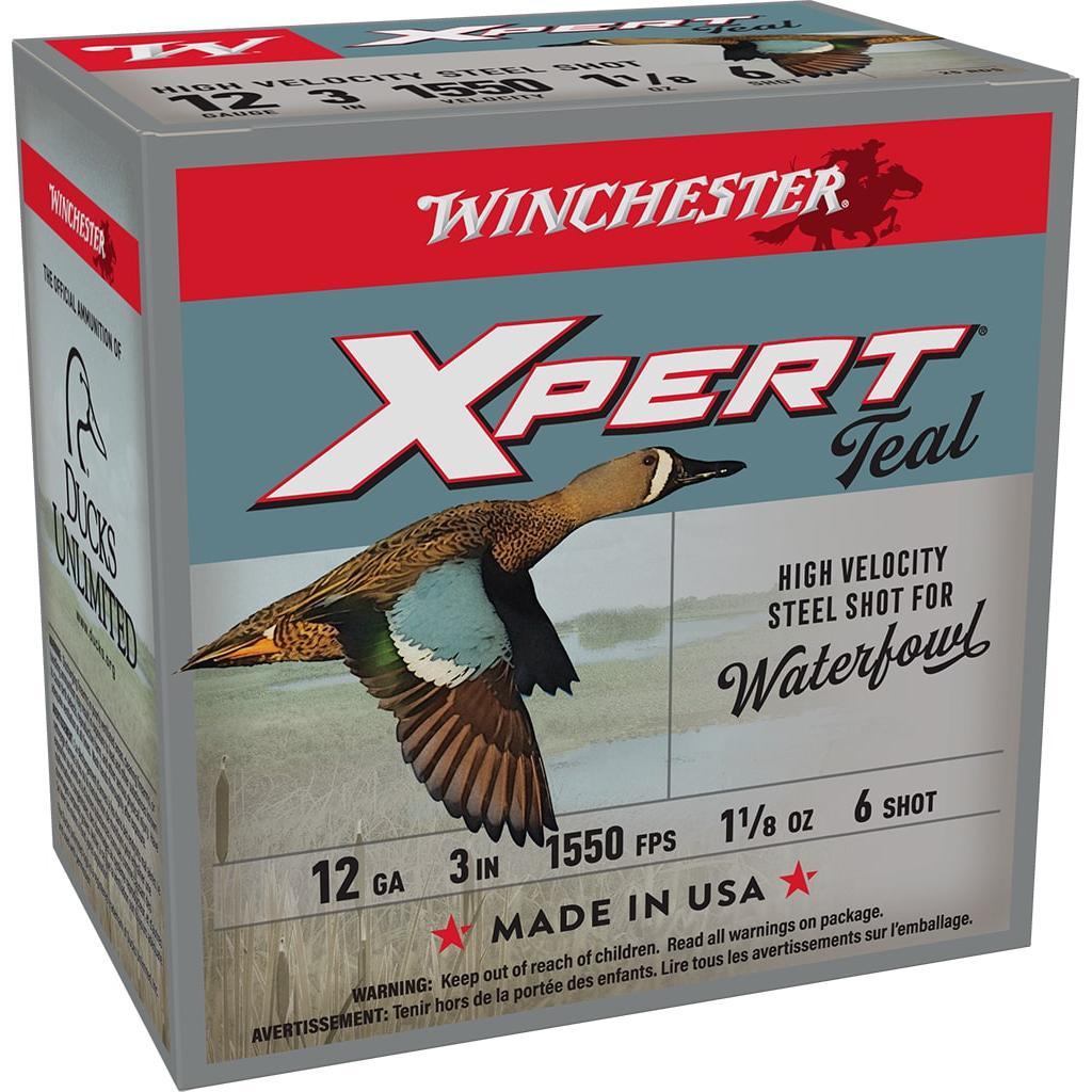 Winchester WEX1236 Xpert Teal 12ga 3" 1-1/8oz 1550fps #6 25ct Shotshells