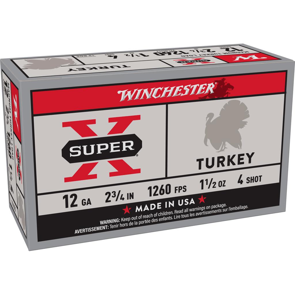 Winchester X12MT4 12 Gauge 2.75 in 1.5 oz Copper Plated #4 Shot 1260 fps