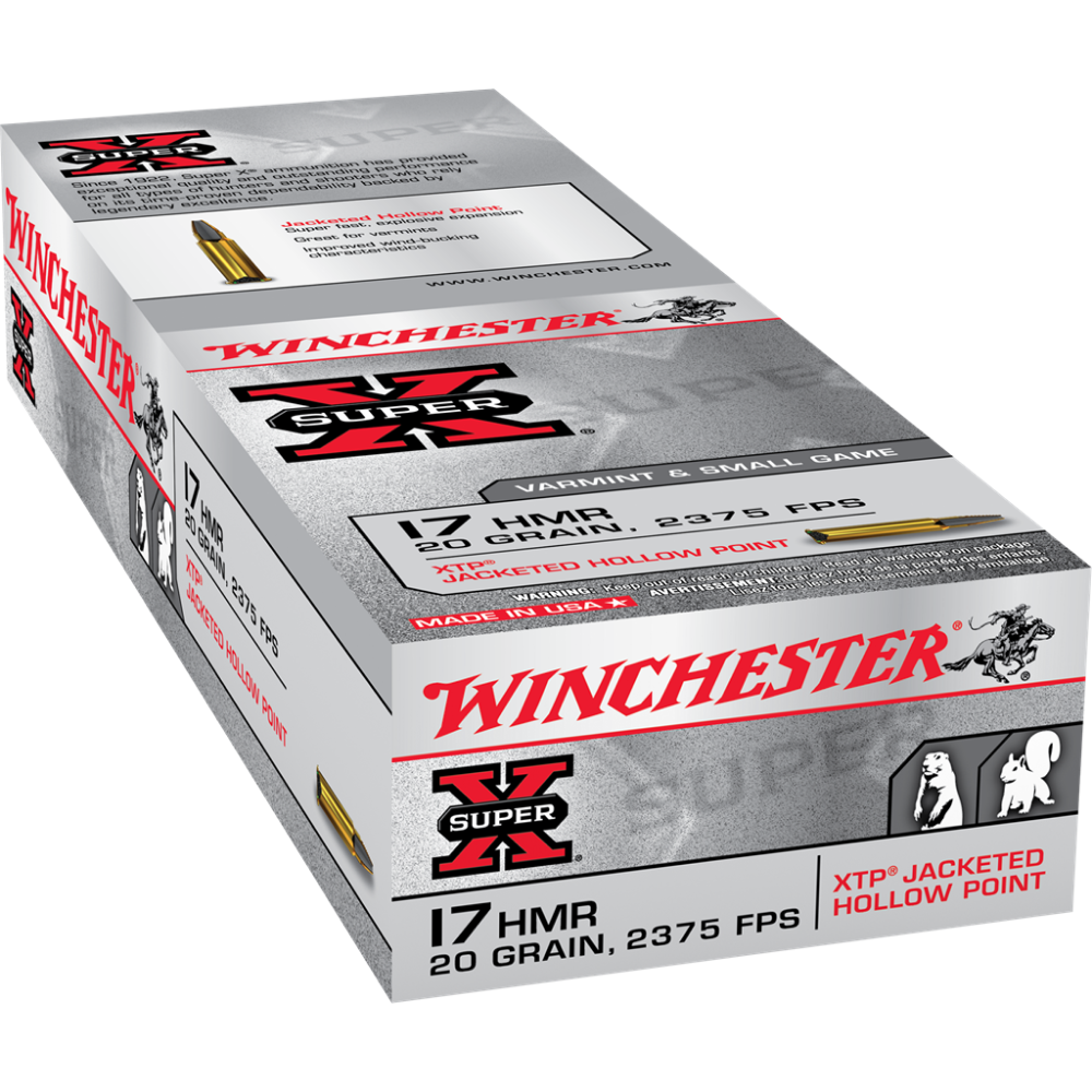 Winchester .17 HMR 20gr JHP Brass – 50rd