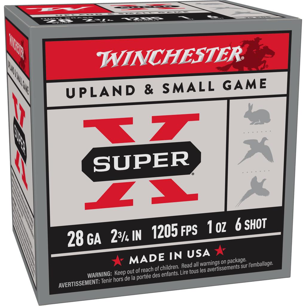 Winchester Ammo X28H6 Super X Heavy Game Load High Brass 28 Gauge 2.75" 1 oz 1205 fps 6 Shot 25 Bx/10 Cs