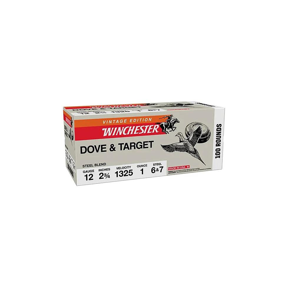 Winchester Dove & Target Steel Blend Shotshells 12ga 2-3/4 1oz 1325 fps #6&7 100/ct