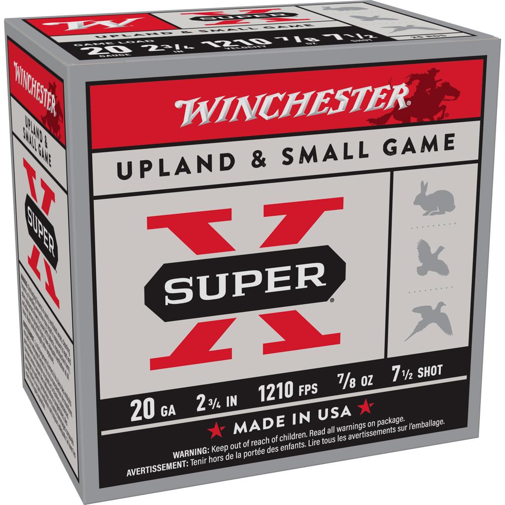 Winchester Ammo XU207 Super X Game Load 20 Gauge 2.75" 7/8 oz 1210 fps 7.5 Shot 25 Bx/10 Cs - Winchester - 20 Gauge