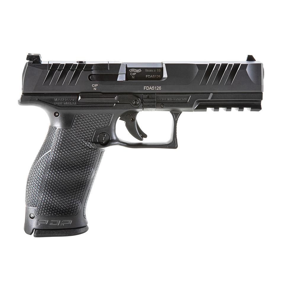 Walther PDP Full Size Optic Ready Handgun 9mm Luger 10rd Magazine(2) 4.5" Barrel Black Polymer CA Compliant