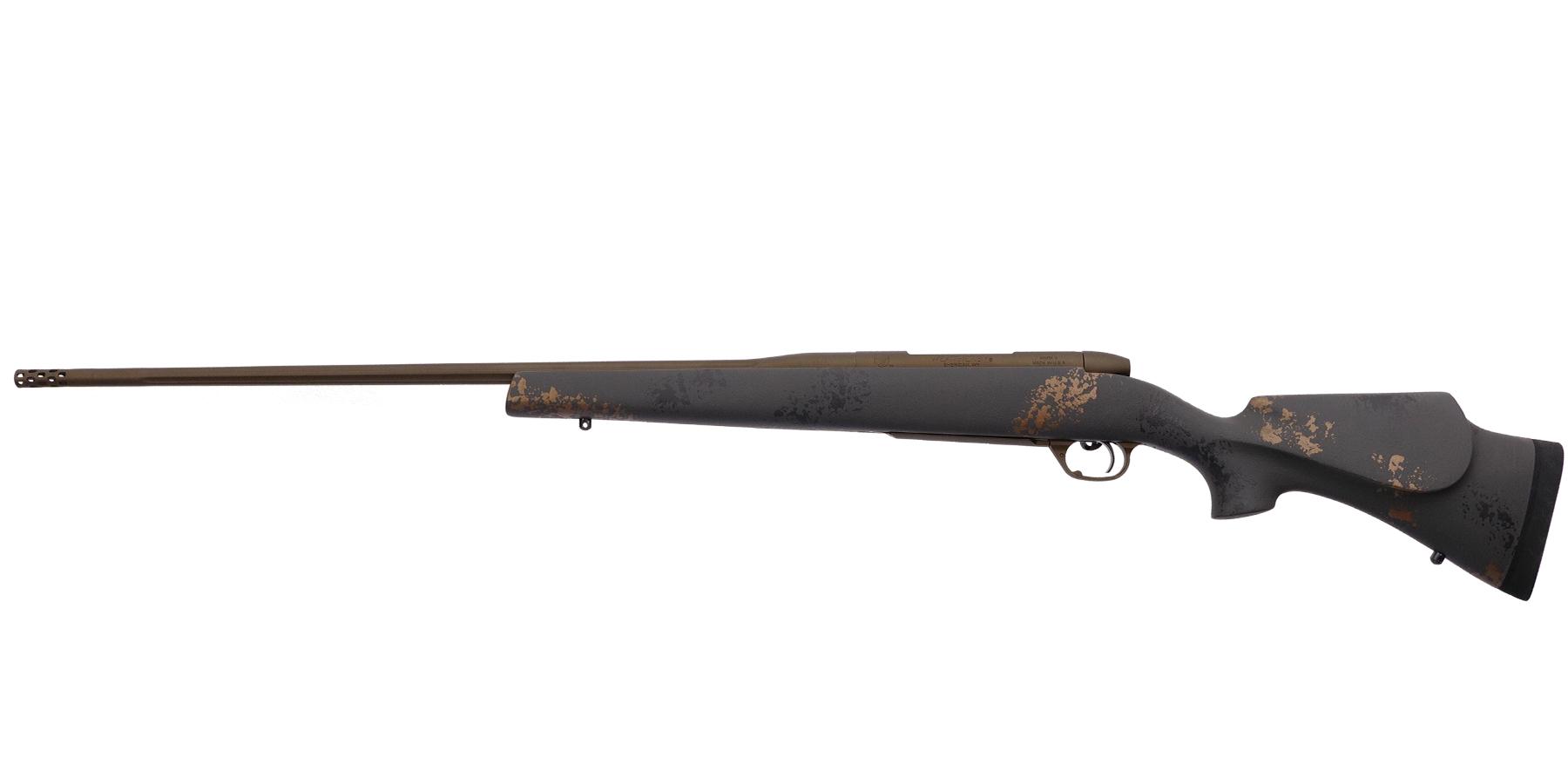 Weatherby Mark V Camilla Ultra Lightweight Carbon 240 Wby. Mag Rifle 4rd Magazine 24" Barrel Fiberglass Stock Black Grey Gold