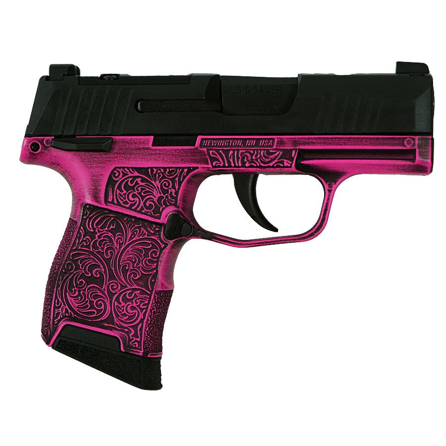 Sig Sauer P365 Exclusive "Pink Filigree" Handgun 9mm Luger 10rd Magazine(2-img-1