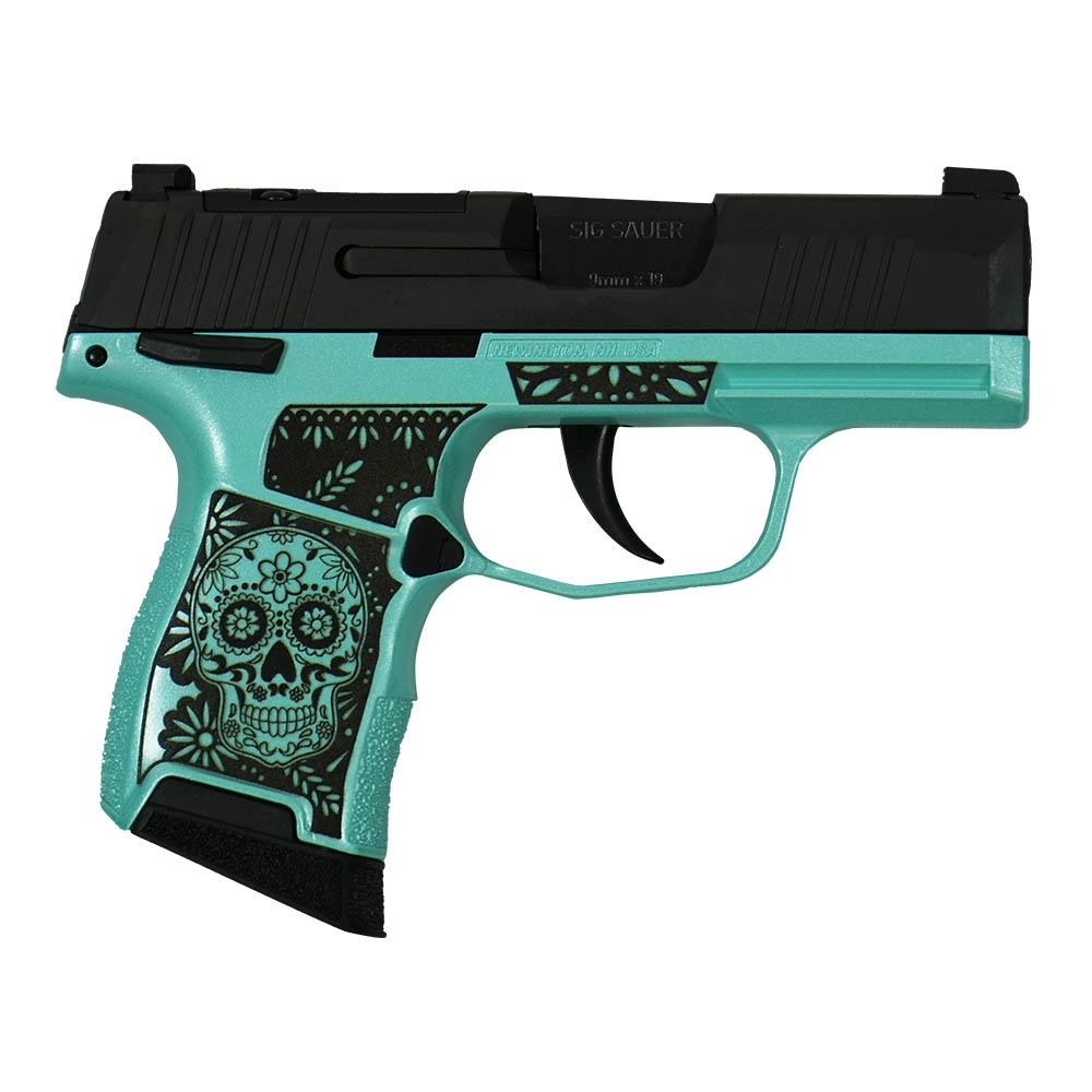 Sig Sauer Sugar Skull Tiffany Glitter P365 Optic Ready Handgun 9mm Luger-img-0