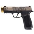 SIG P365 XMACRO TACOPS 9MM 3.7" (4)17rd Stl Mags-Trump Slide Gold Thrdls Bl