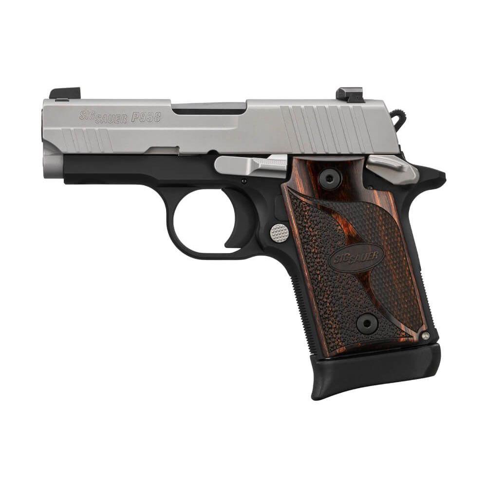 Sig Sauer P938 Handgun 9mm Luger 6rd (1) & 7rd (1) Magazines 3" Barrel Two-Tone