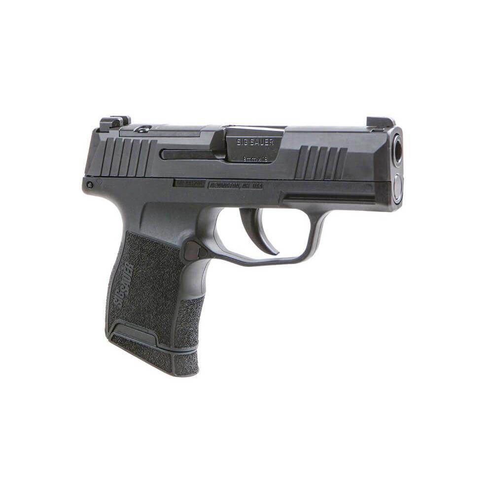 Sig Sauer P365 Handgun 9mm Luger 10rd Magazine (2) 3.1" Barrel Black Night Sights Manual Safety Compact SIG-LOC…