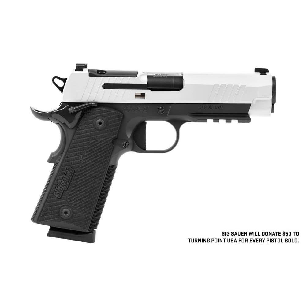 SIG 1911-XCarry Freedom Handgun .45 ACP 4.2" 8rd Magazines(2) Two-Tone White on Black Optic Ready