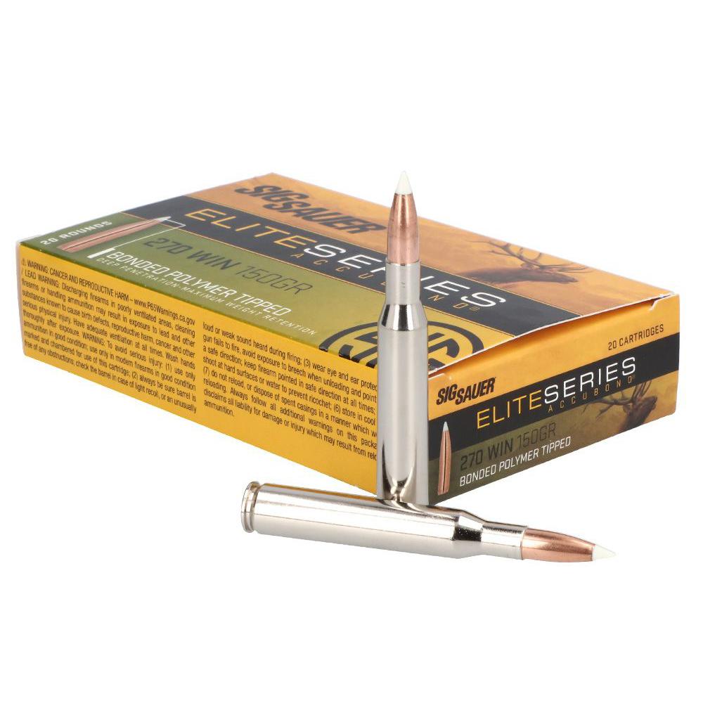 SIG SAUER Elite Accubond .270 Win 150Gr PTBT 20rd Box Ammo (E270AB150-20)