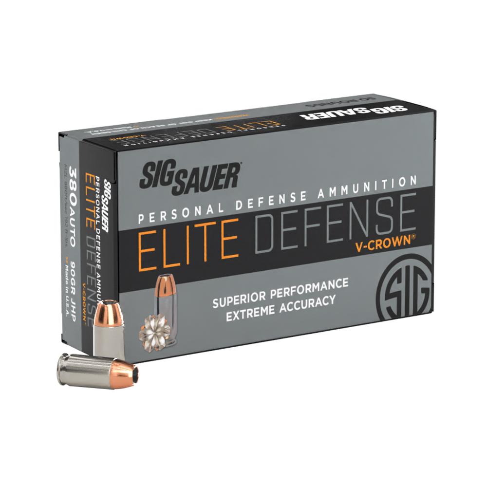 Ammo 380AUTO 90GR Elite V Crown JHP BOX/50