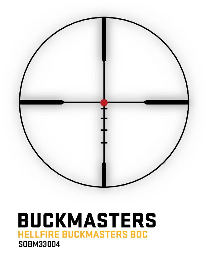 Sig Sauer Buckmasters Rifle Scope 3-9x40 1'' Maintube Illum Hellfire BDC