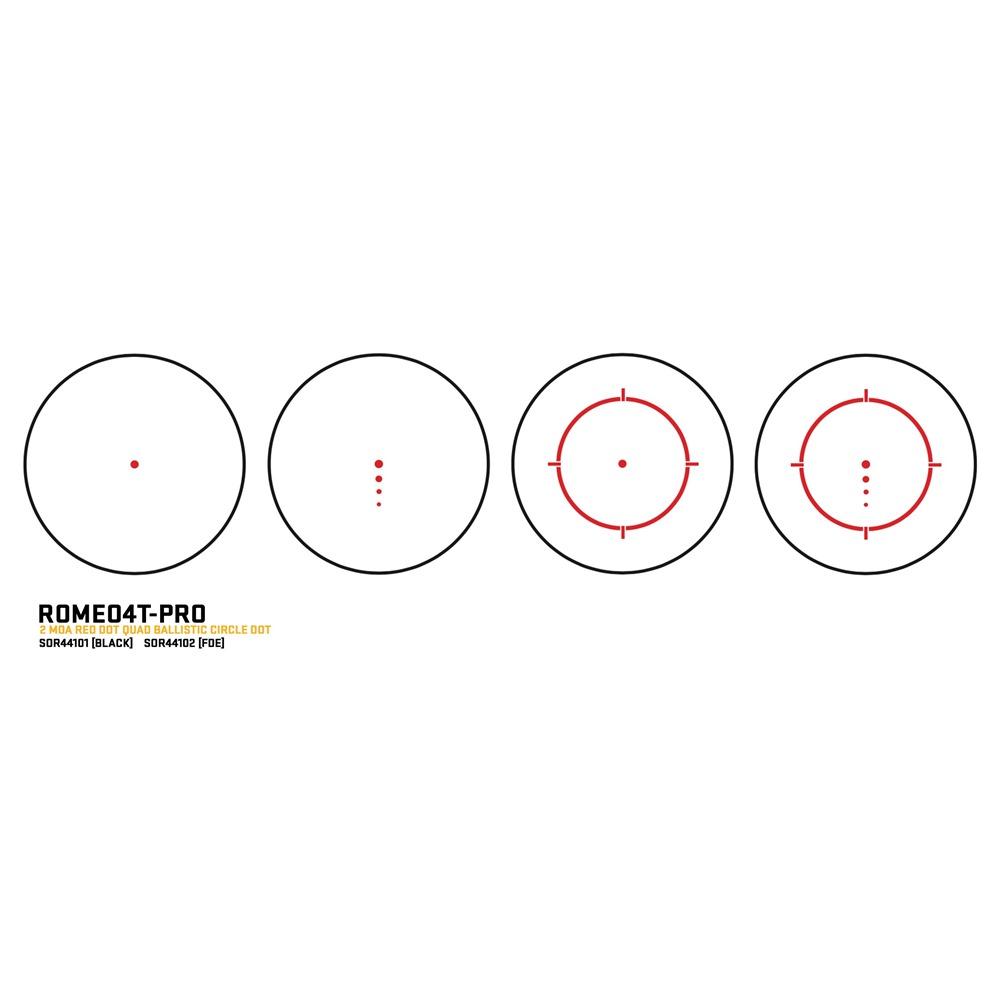Sig Sauer ROMEO 4T-PRO Red Dot Sight Ballistic Circle Dot 0.5 Adj Illum Black