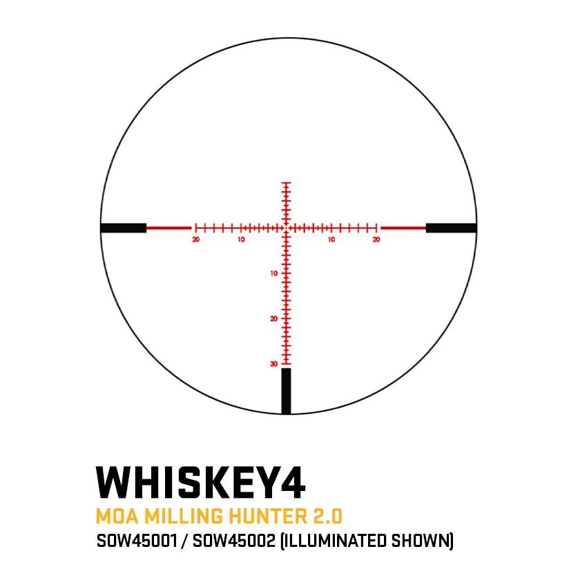 Sig Sauer Whiskey 4 Rifle Scope 5-20x50 30mm FFP MOA MIlling Hunter Non-Illum Exp ZeroStop Black