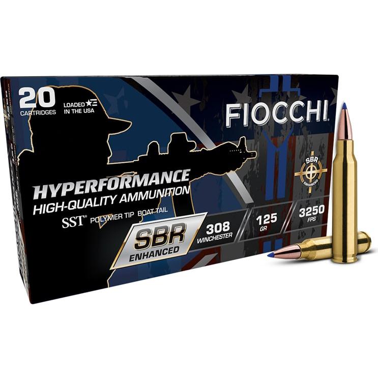 Fiocchi 308SBRA Hyperformance 308 Win 125gr SST Rifle Ammo 20rd