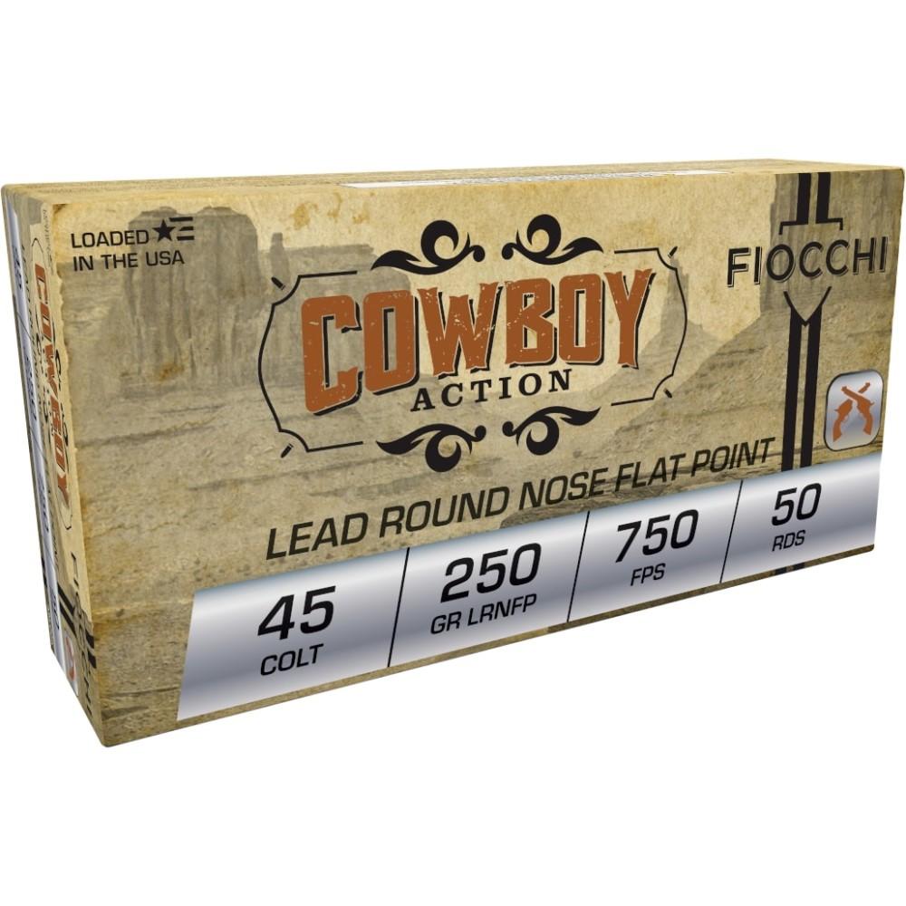 Fiocchi Cowboy Action .45 LC 250 gr Lead RNFP Handgun Ammo - 50/ct .45 Colt