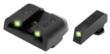 TRUGLO Tritium Pro Glock MOS Night Sight Set (High, White Outline, U-Notch)