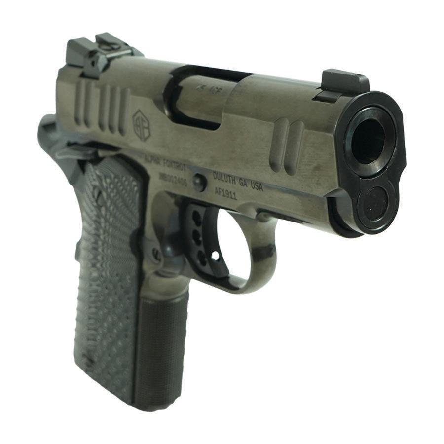 Alpha Foxtrot AF1911 70 Series Handgun .45 ACP 7rd Magazine 3.25" Barrel Black Novak Sights Polished DLC Finish