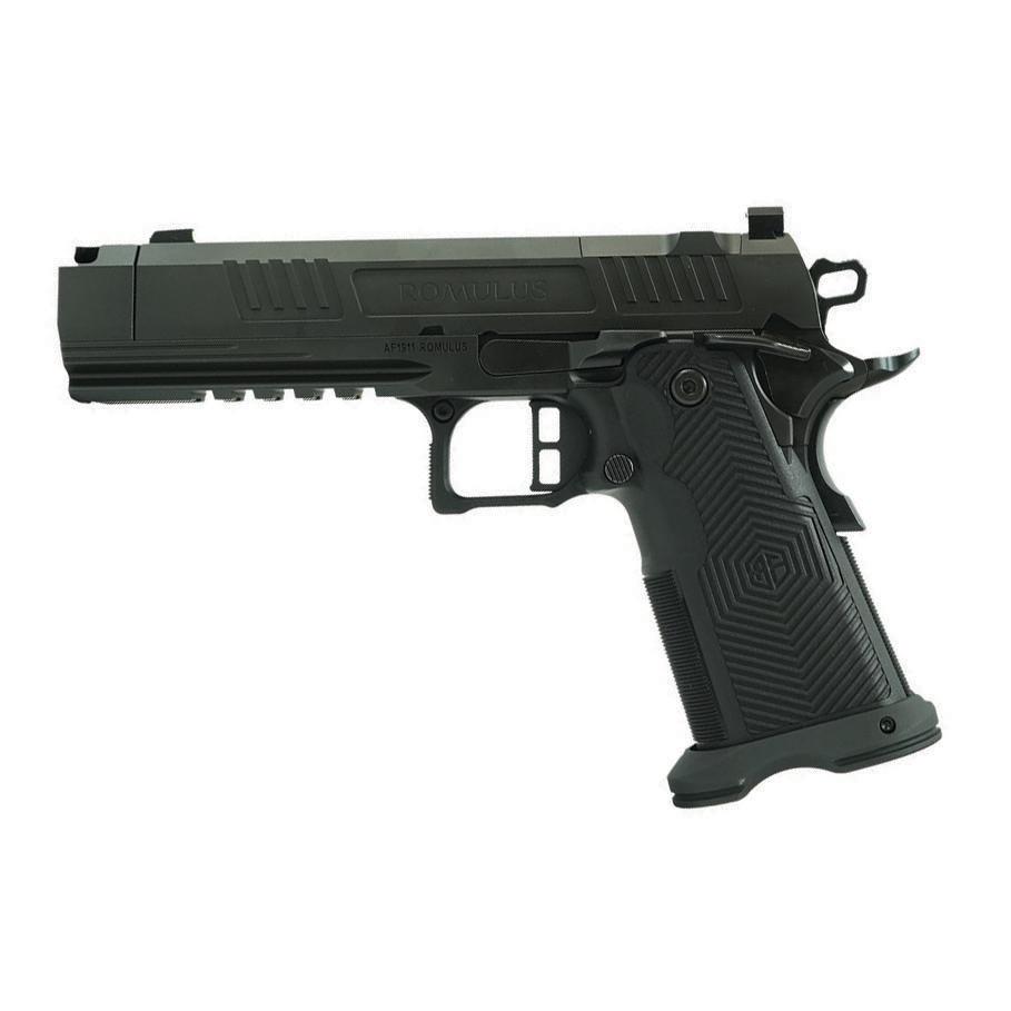 Alpha Foxtrot AF1911-Romulus Handgun 9mm Luger 17rd (1) and 20rd (1) Magazines 4.25" Compensated Threaded Barrel Black RMSc Cut