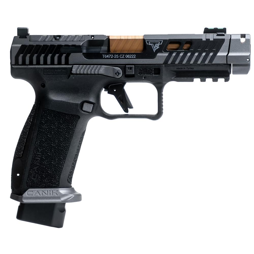 Century Arms Canik TTI Combat Handgun 9mm Luger 18rd Magazines (2) 4.6" Ported Gold Barrel Smoke