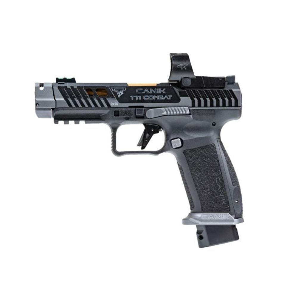 Century Arms Canik TTI Combat Handgun 9mm Luger 18rd Magazines (2) 4.6" Barrel Smoke with MECANIK MO3