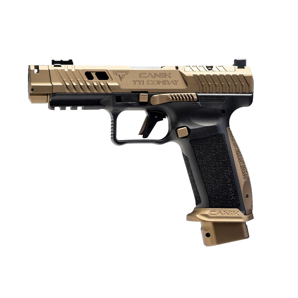 Century Arms Canik TTI Combat Handgun 9mm Luger 10rd Magazines (2) 4.6" Barrel Black and Bronze