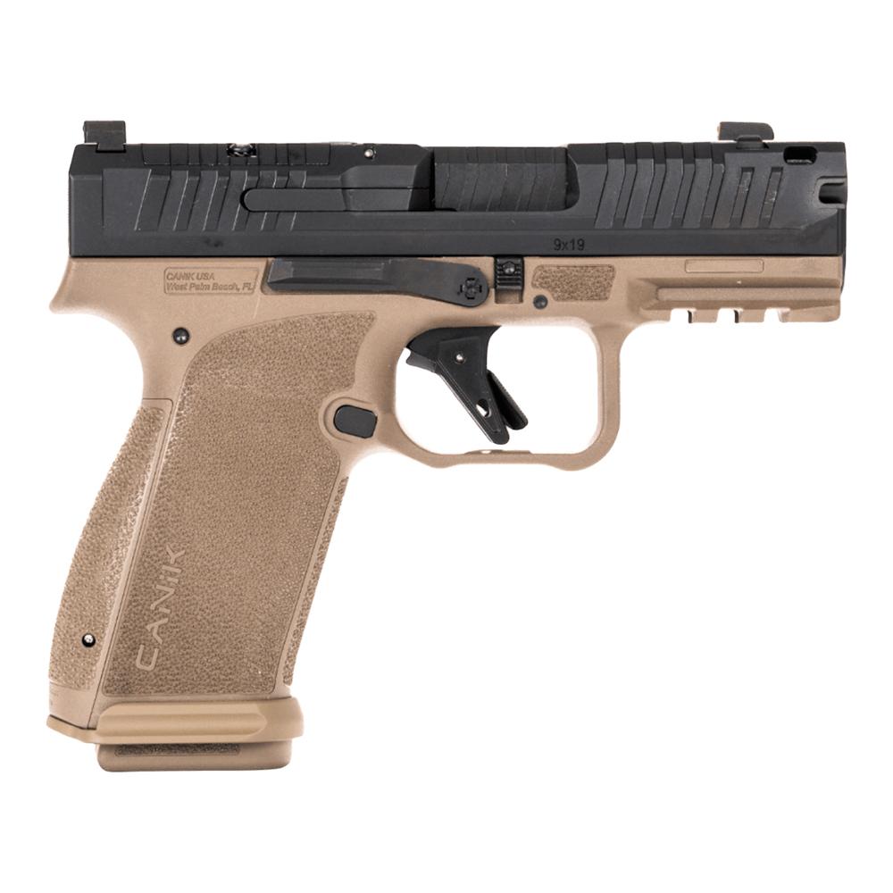 Century Arms Canik METE MC9 Prime Handgun 9mm Luger 17rd Magazines (2) 3.64" Barrel Two-Tone Black FDE