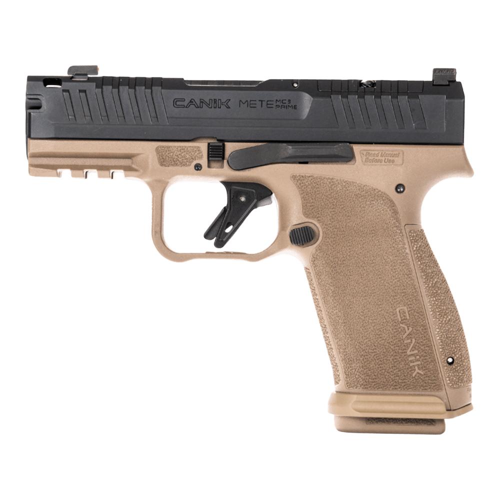 Century Arms Canik METE MC9 Prime Handgun 9mm Luger 17rd Magazines (2) 3.64" Barrel Two-Tone Black FDE