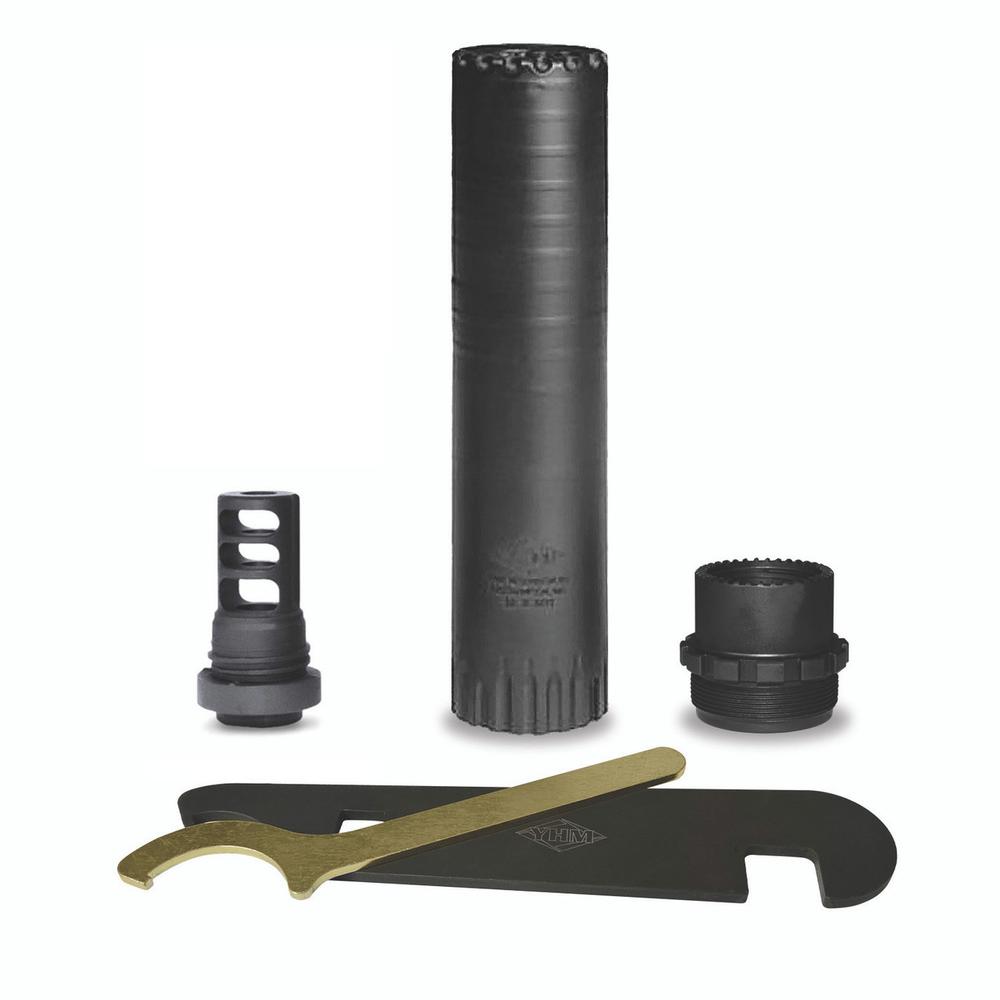 Yankee Hill Machine YHM Resonator R2 QD Suppressor .30 Cal Stainless Steel/Cobalt 6 Black 5/8-24? 30 Caliber | 7.62mm