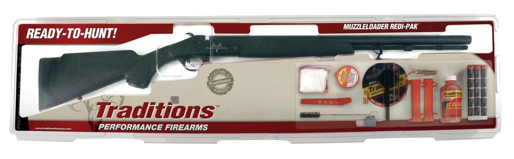 Traditions Redi-Pak Buckstalker XT Muzzleloader .50 cal Black/Blued 50 Caliber Black Powder Rifle Kit
