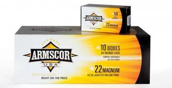 Armscor Precision International Inc. (API) .22 WMR 40gr JHP Brass – 50rd